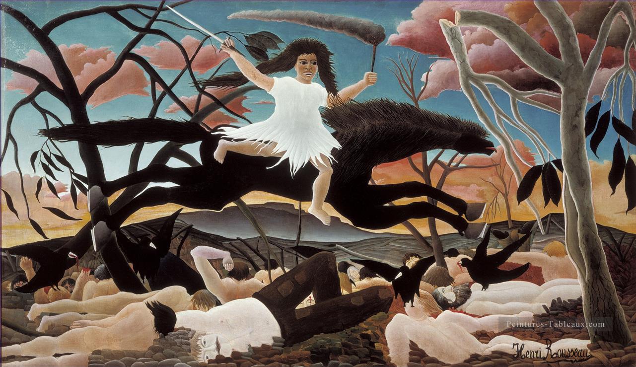 Henri Rousseau la guerre 1893 Henri Rousseau post impressionnisme Naive primitivisme Peintures à l'huile